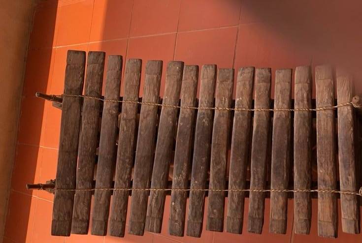 A traditional wooden xylophone — the instrument behind the Music Mosaic name